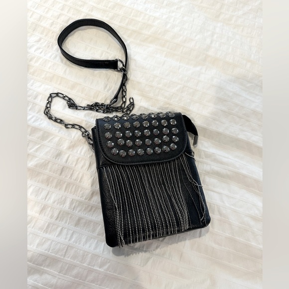 Handbags - Black studded crossbody bag